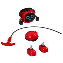 Робот-волчок многофункциональный с гироскопом, с пусковым шнуром в комплекте, CRD 13,5х6,3х21 cм, красный.